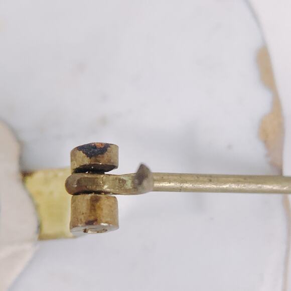 VTG Signed Schumann Bavaria Hand Painted Porcelain Floral Brooch 20s C-Clasp Pin - Picture 11 of 16